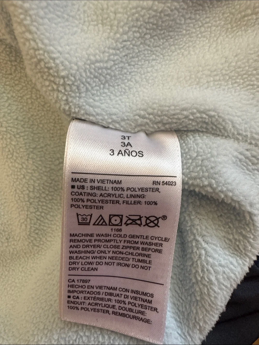 Old Navy 3T unicorn winter jacket